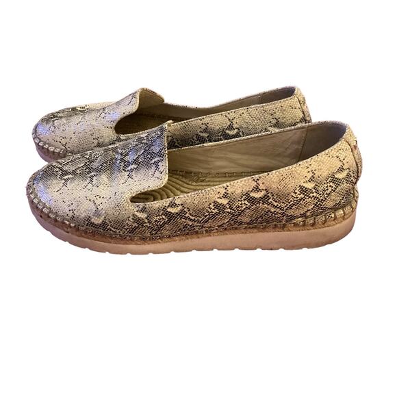 Katherine Kelly Snake Print Leather‎ Flats Size 8.5M - Picture 2 of 10